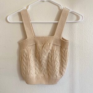 Knitted Beige Tank Top
